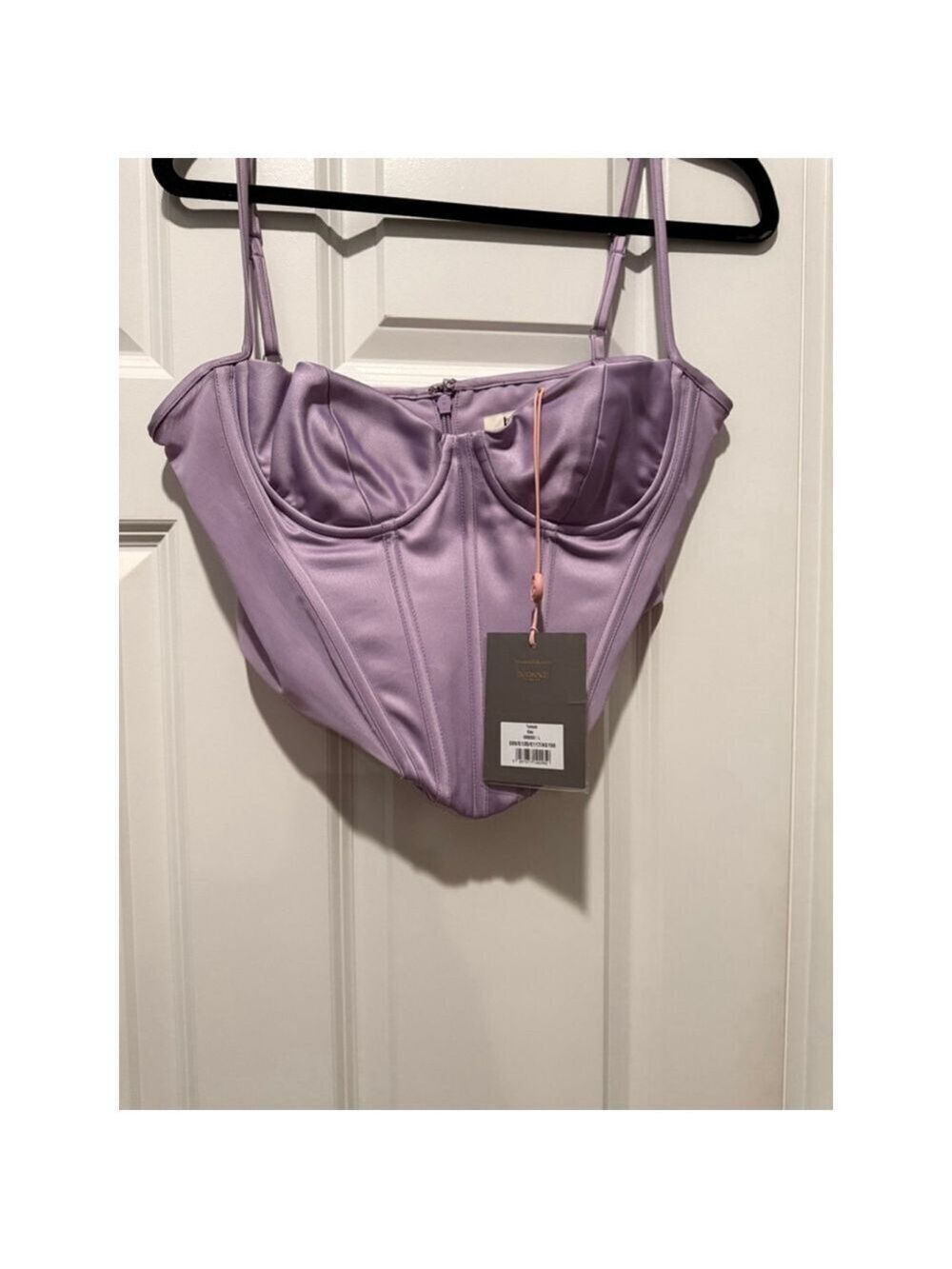 House of CB Lavender Corset Crop Top L - Picture 4 of 5